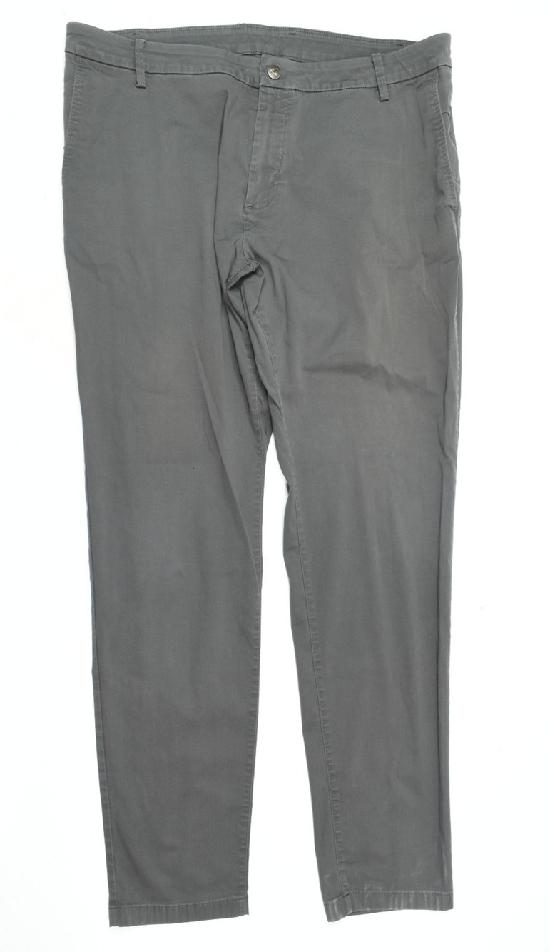 Birddogs boom Chino Pants Mens 38x34 (38x33) Gray Slim Tapered Stretch Unlined